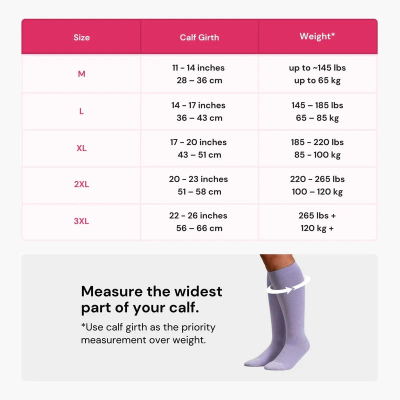 Bamboo Wide Compression Socks (Pastels)