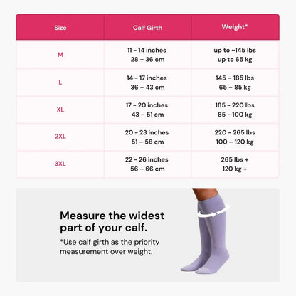 Bamboo Wide Compression Socks (Pastels)